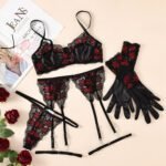 New arrival lace mesh contrast color stitching pure temptation role play maid costume - Image 5