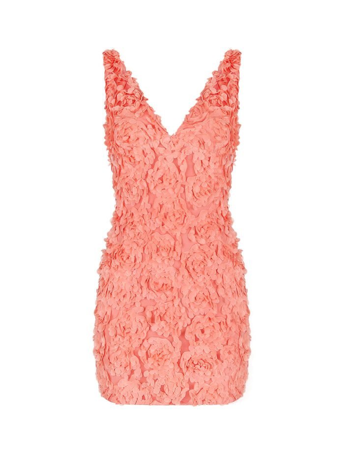 Fashion women's design flower deep V dress sexy hip skirt hot girl pure desire style short skirt - Image 6
